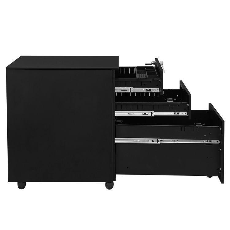 Black Steel File Cabinet FredCo