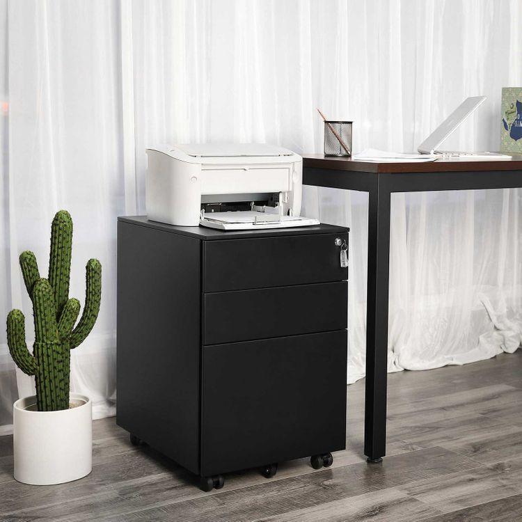 Black Steel File Cabinet FredCo