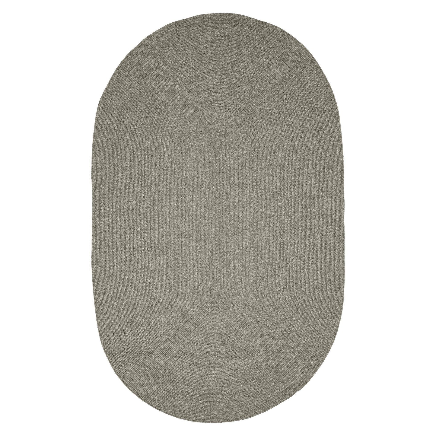 Braided Outdoor Reversible Solid Oval/Round Rug FredCo