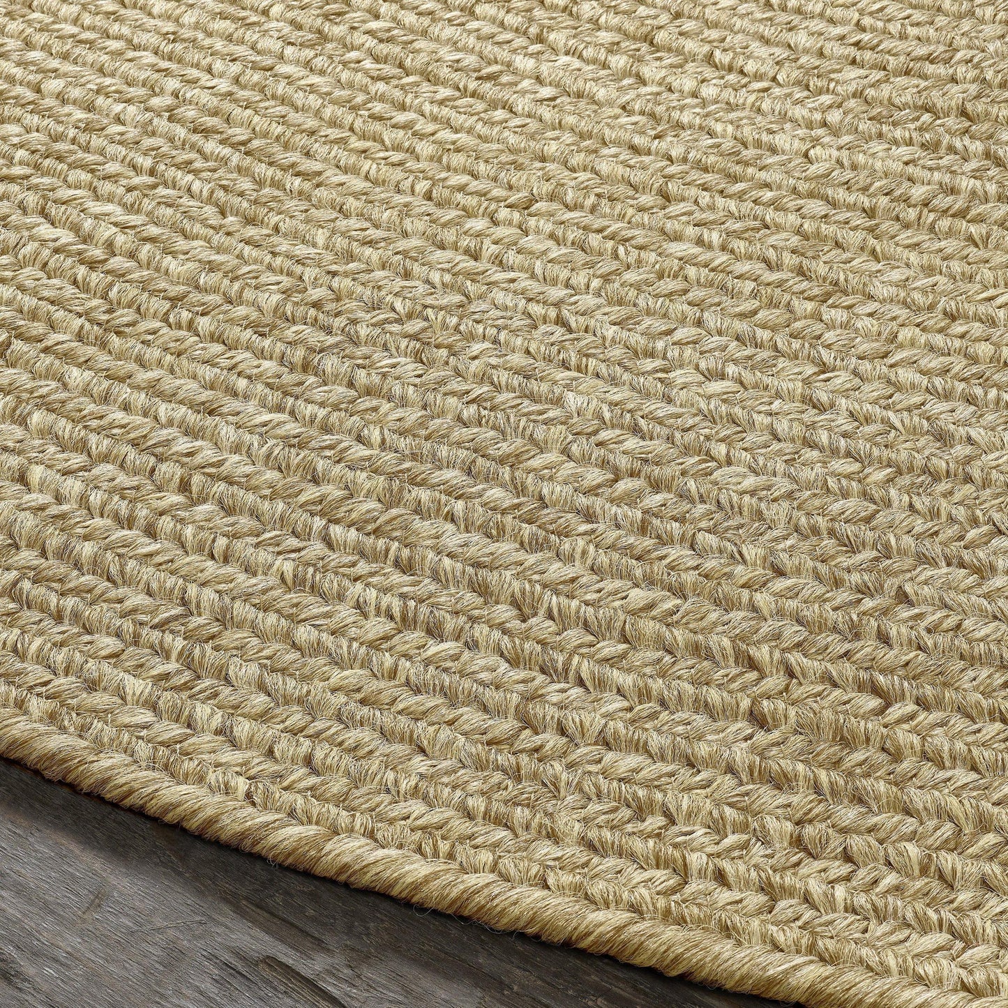 Braided Outdoor Reversible Solid Oval/Round Rug FredCo