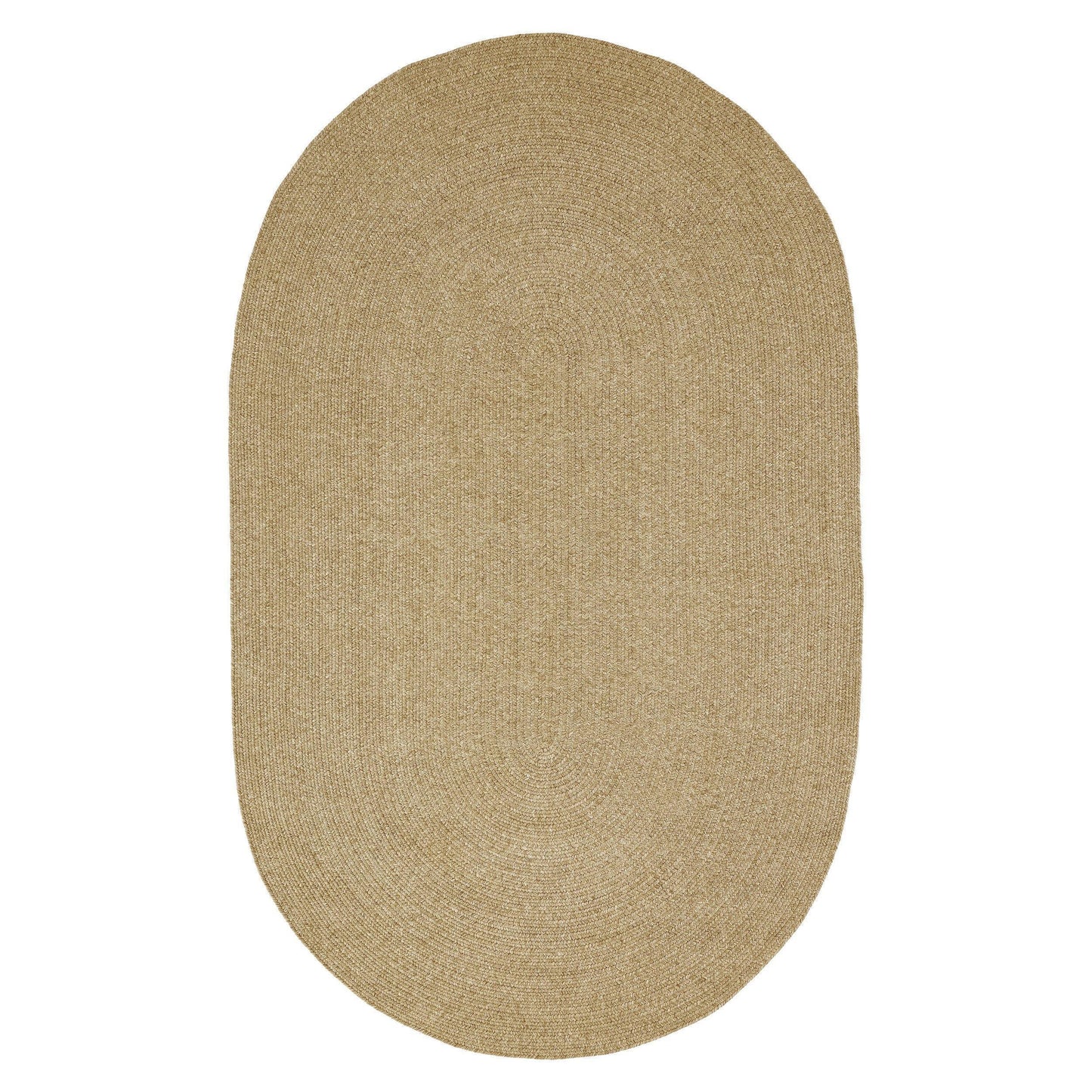 Braided Outdoor Reversible Solid Oval/Round Rug FredCo