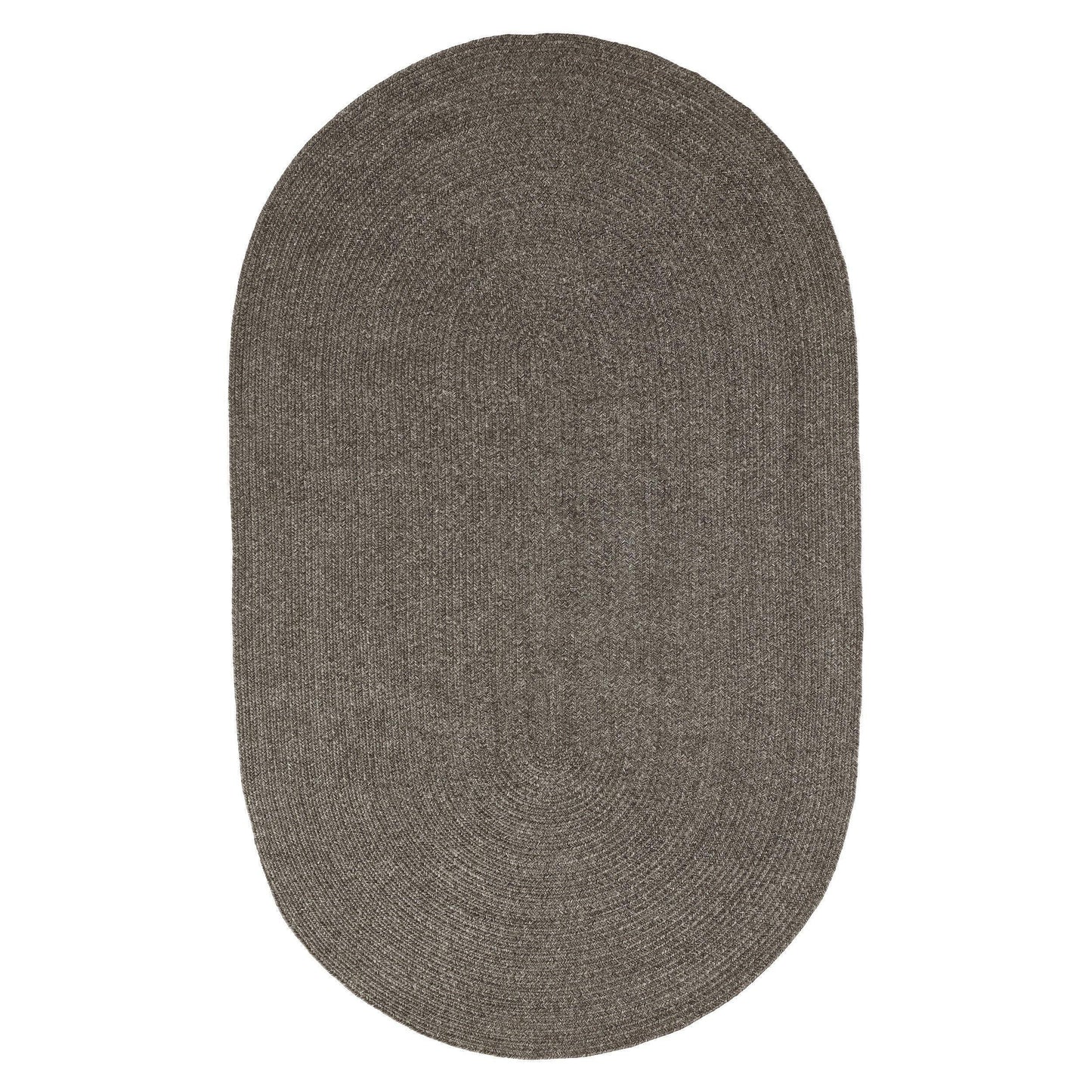 Braided Outdoor Reversible Solid Oval/Round Rug FredCo