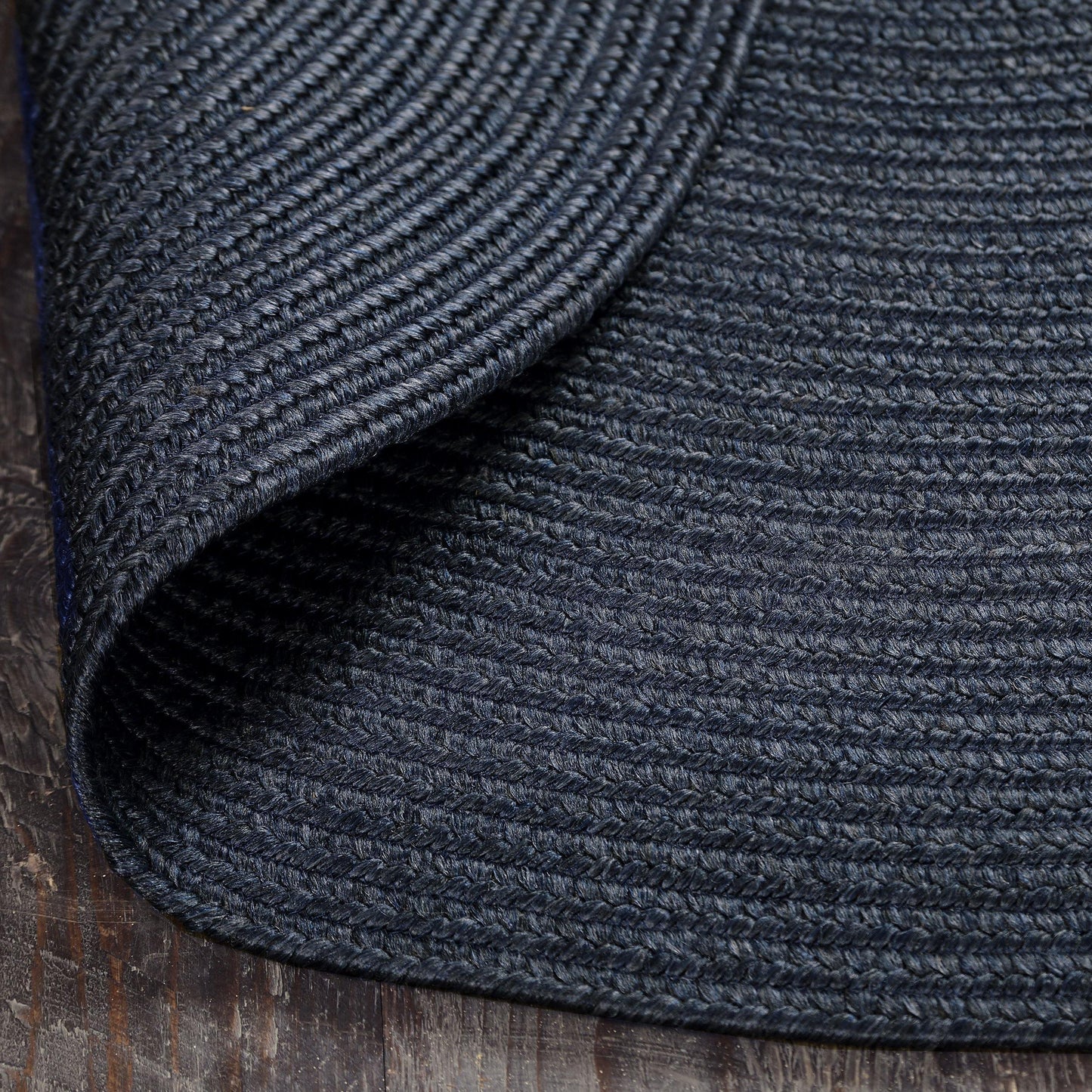 Braided Outdoor Reversible Solid Oval/Round Rug FredCo