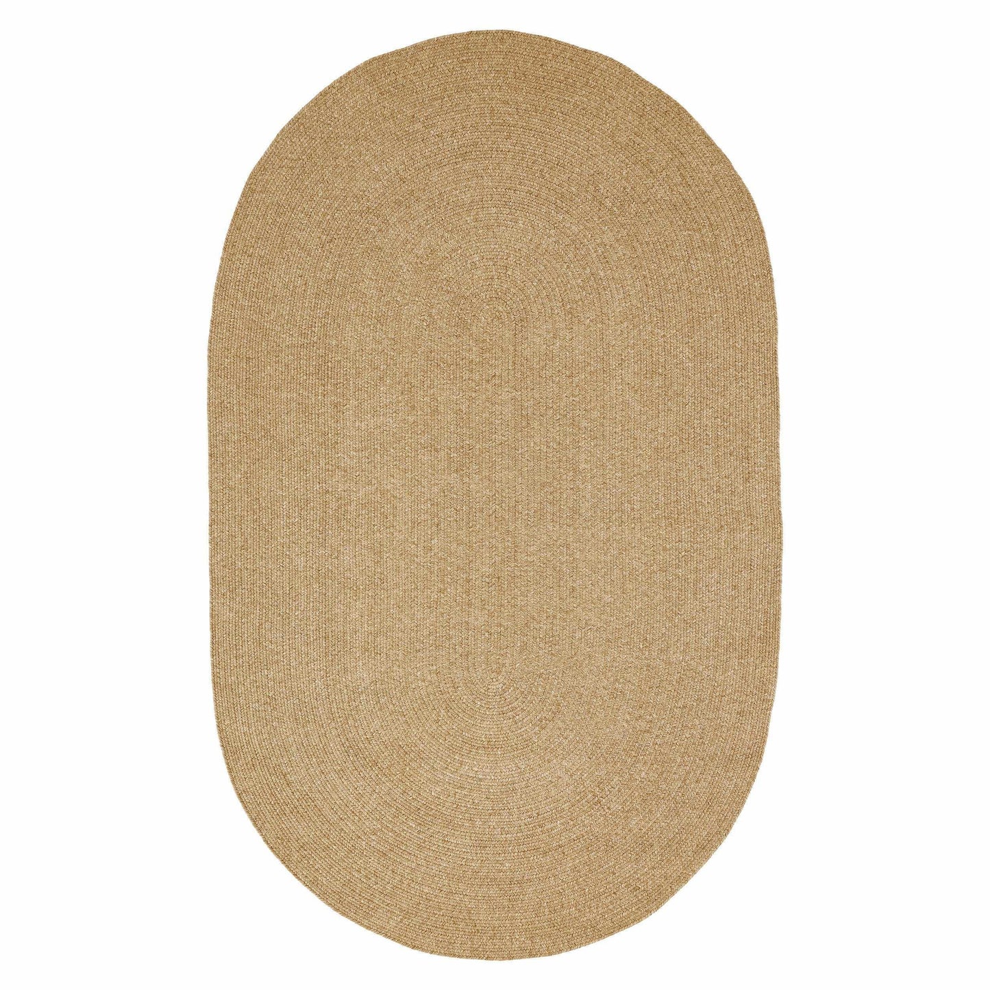 Braided Outdoor Reversible Solid Oval/Round Rug FredCo