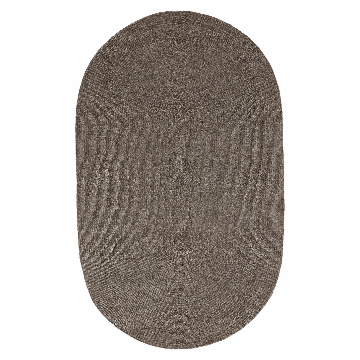 Braided Outdoor Reversible Solid Oval/Round Rug FredCo