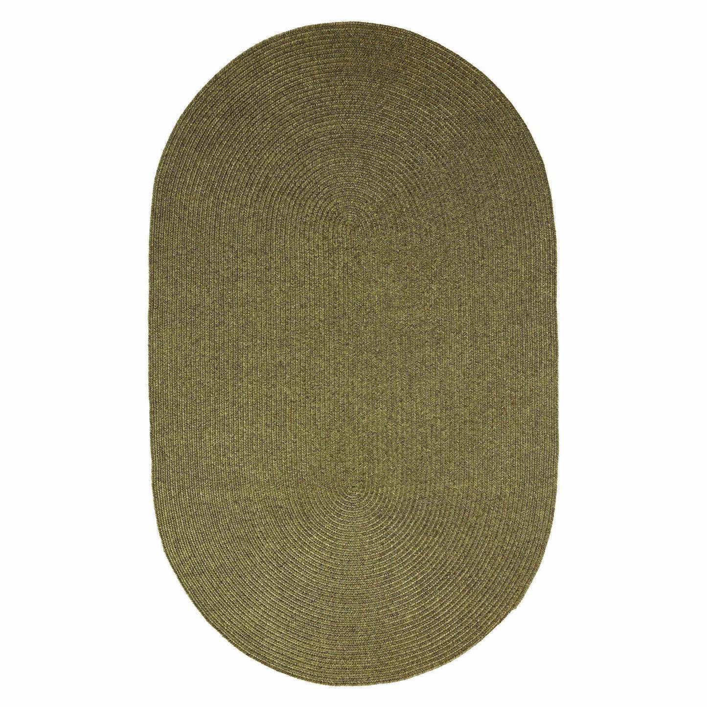 Braided Outdoor Reversible Solid Oval/Round Rug FredCo