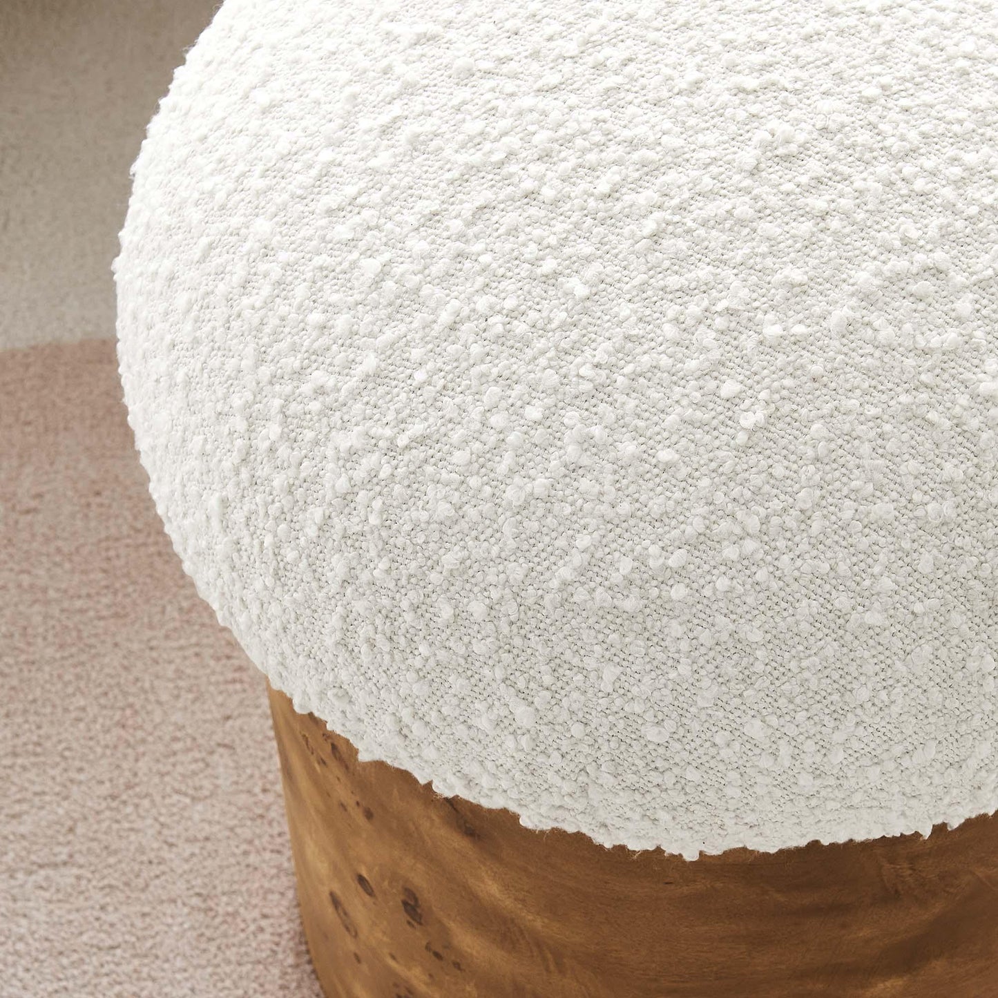 Breeze Boucle Upholstered Ottoman by Modway FredCo
