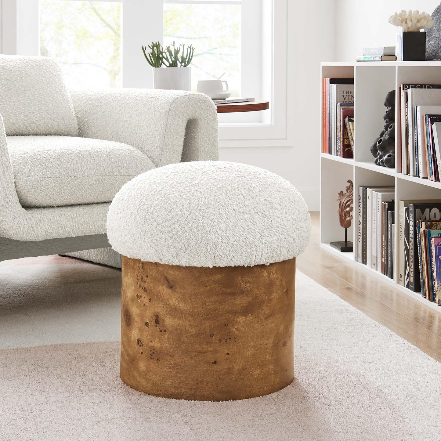 Breeze Boucle Upholstered Ottoman by Modway FredCo