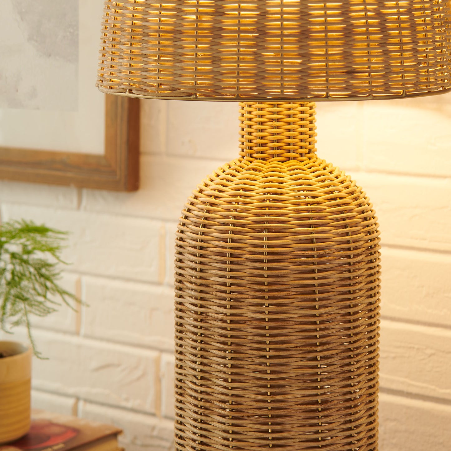 Briar Rattan Table Lamp by Modway EEI-7191 FredCo