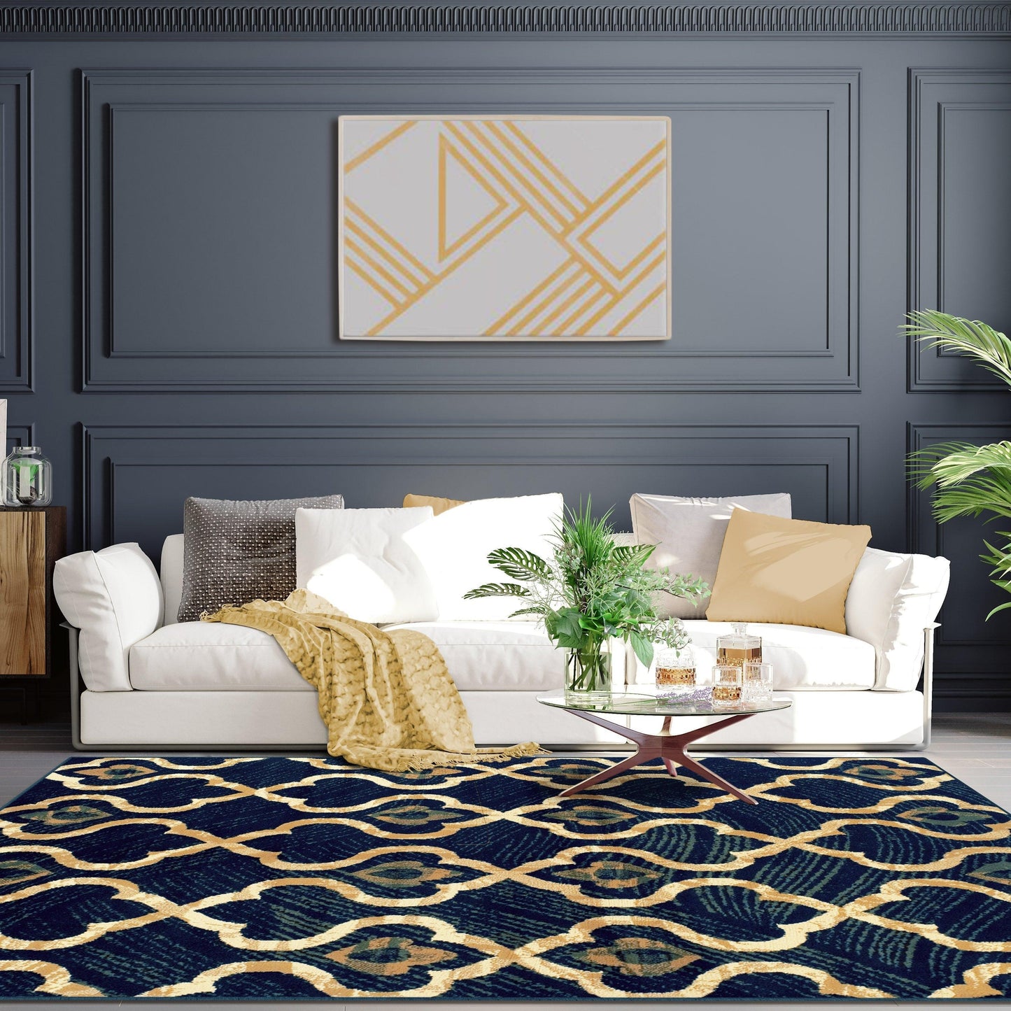 Brighton Mid-Century Trellis Rug FredCo