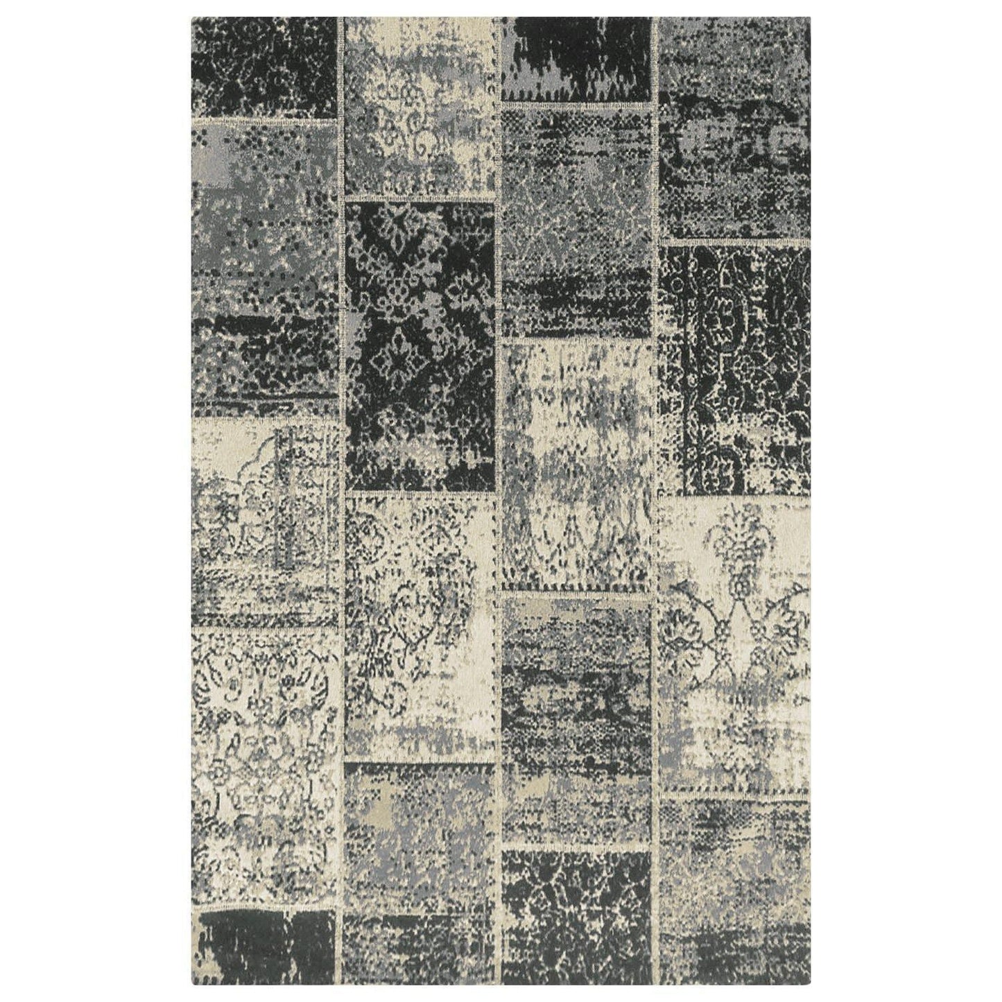 Brighton Oriental Contemporary Distressed Cotton-Blended Rug FredCo