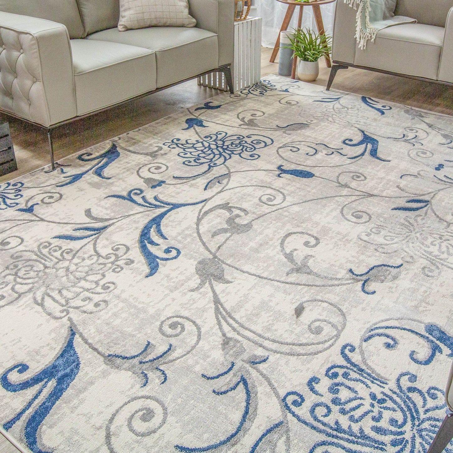 Briony Modern Floral Rug FredCo