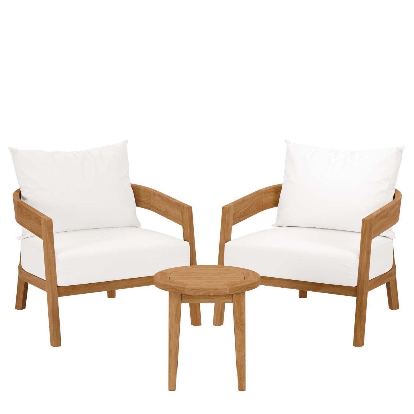 Brisbane 3-Piece Teak Wood Outdoor Patio Set, EEI-5835 FredCo