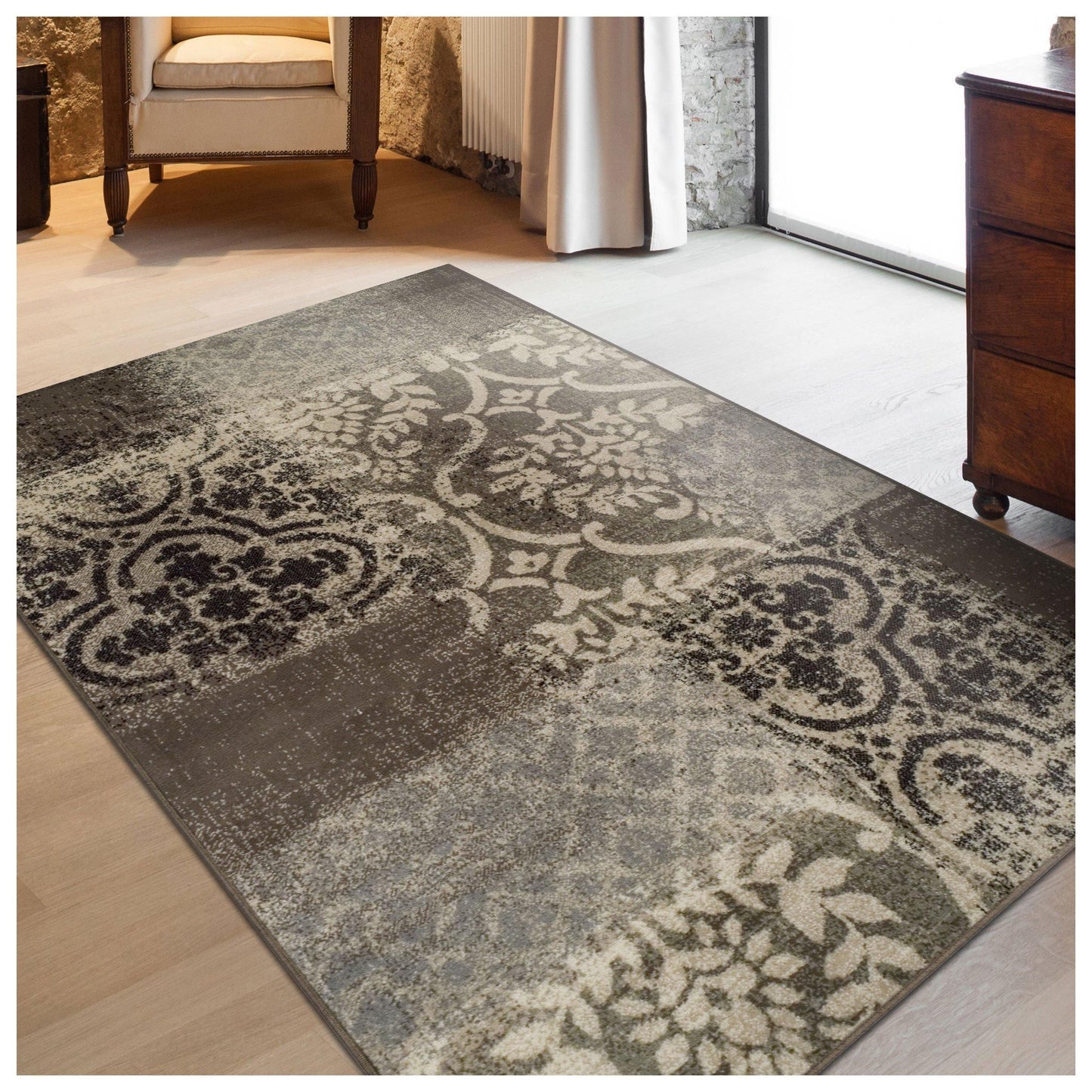 Bristol Contemporary Distressed Rug FredCo