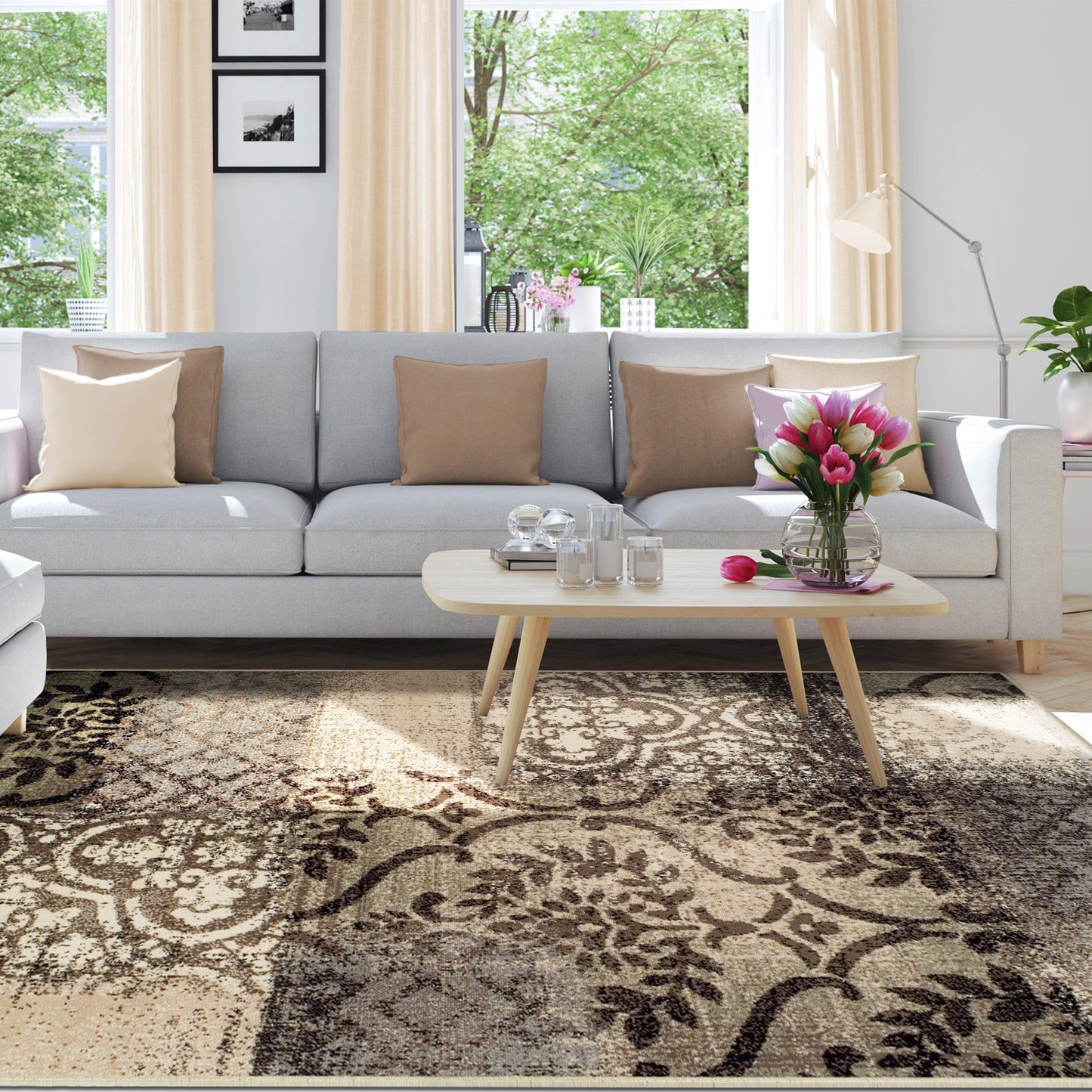 Bristol Contemporary Distressed Rug FredCo