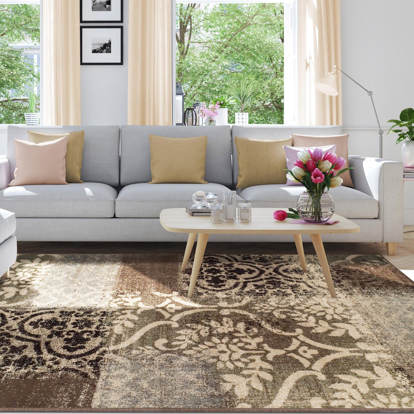 Bristol Contemporary Distressed Rug FredCo