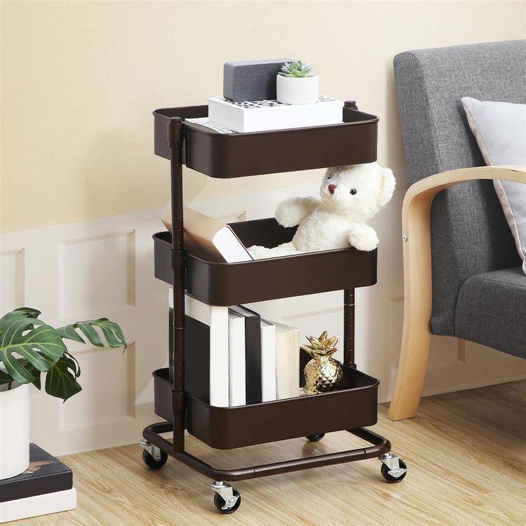 Bronze Metal Rolling Cart 29 inch FredCo