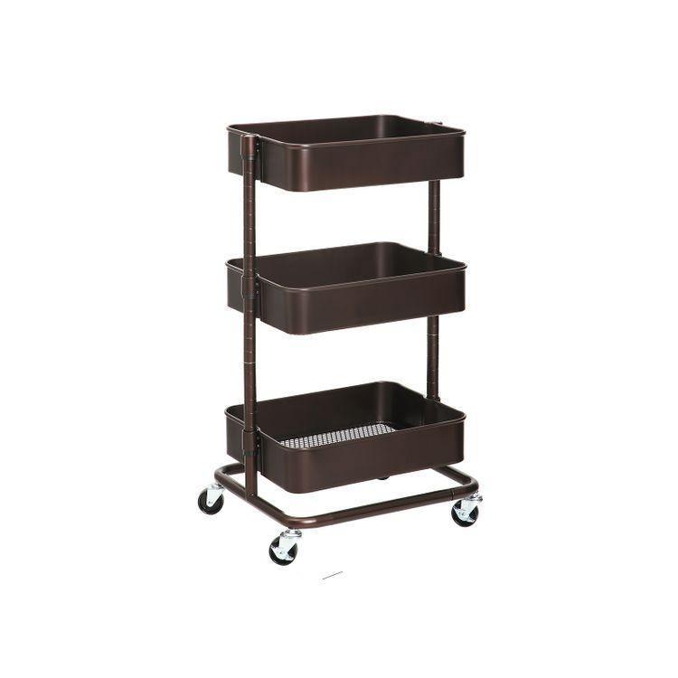 Bronze Metal Rolling Cart 29 inch FredCo