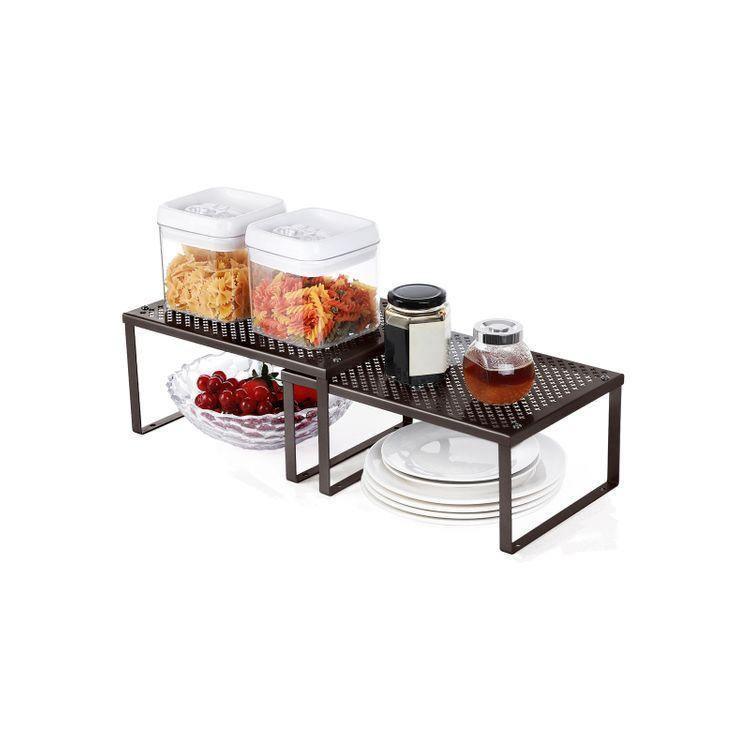 Brown Cabinet Shelf Organizer FredCo