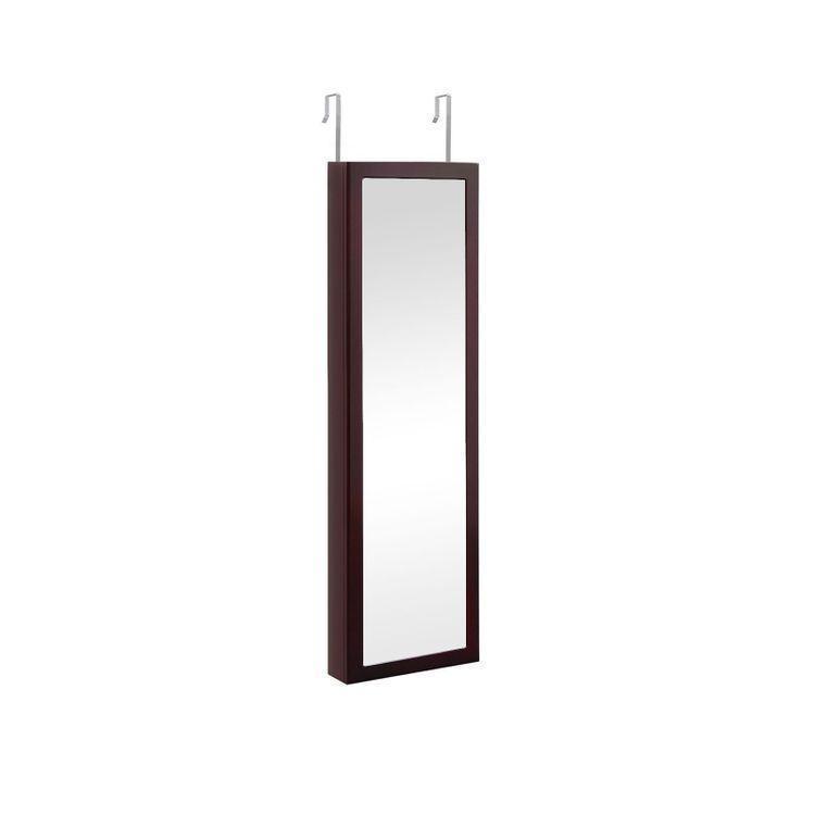 Brown Hanging Jewelry Armoire FredCo
