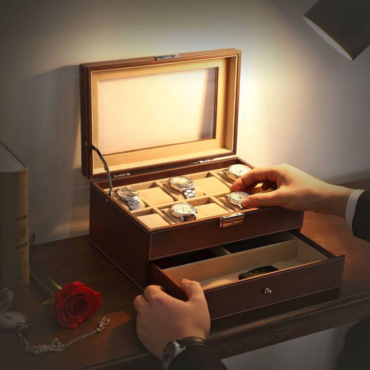 Brown Large Watch Box FredCo