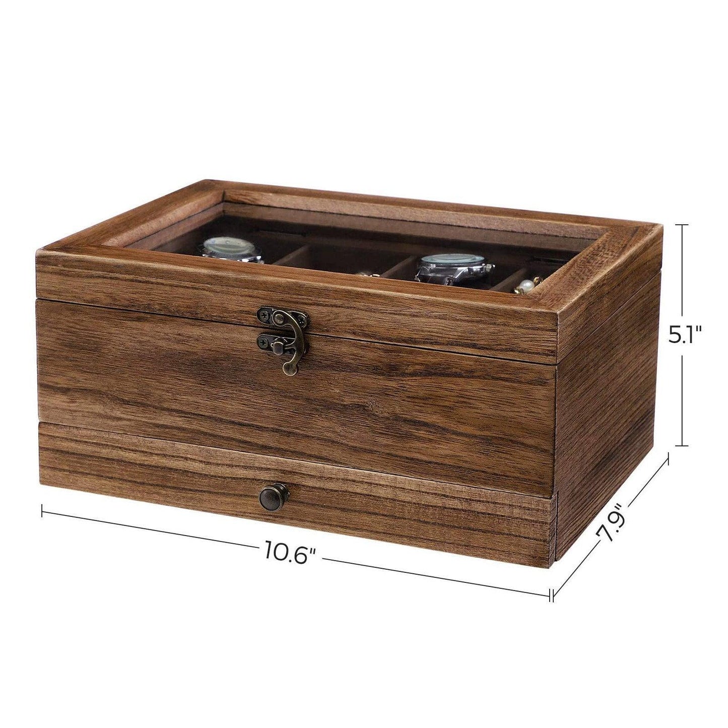 Brown Storage Box for Watch & Jewelry FredCo