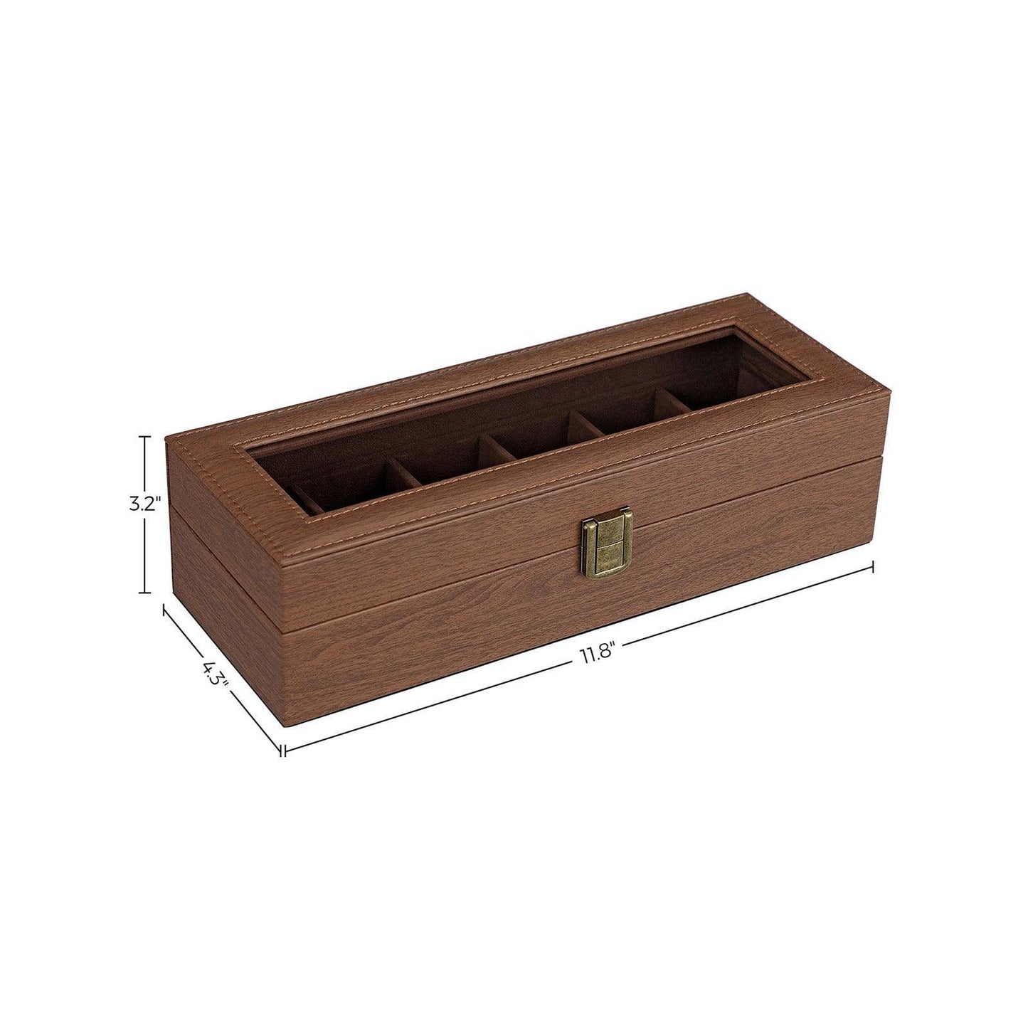 Brown Watch Box with 6 Slots FredCo