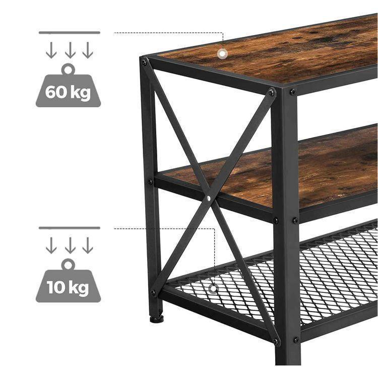 BRYCE Industrial 3-Tier TV Stand FredCo
