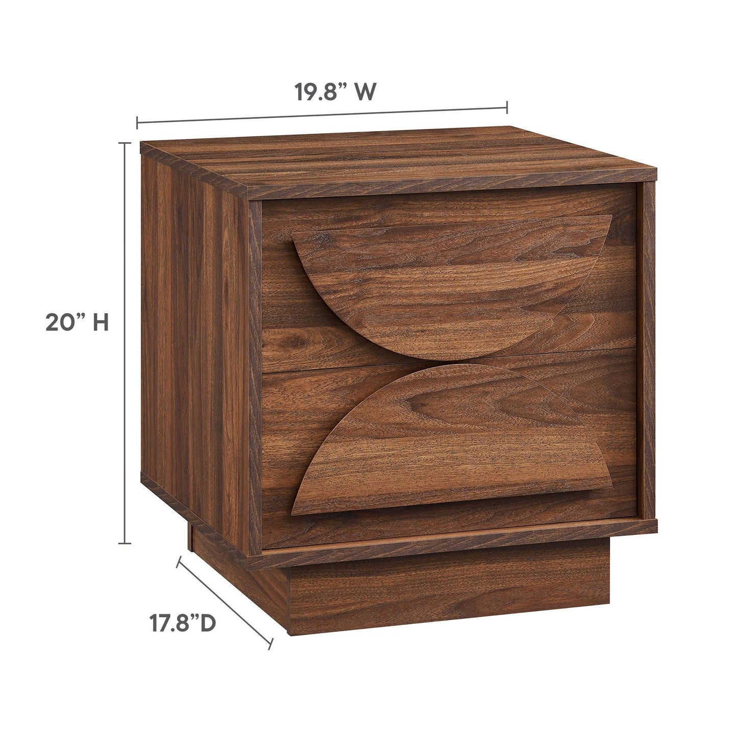 Bulwark 2-Drawer Nightstand by Modway FredCo