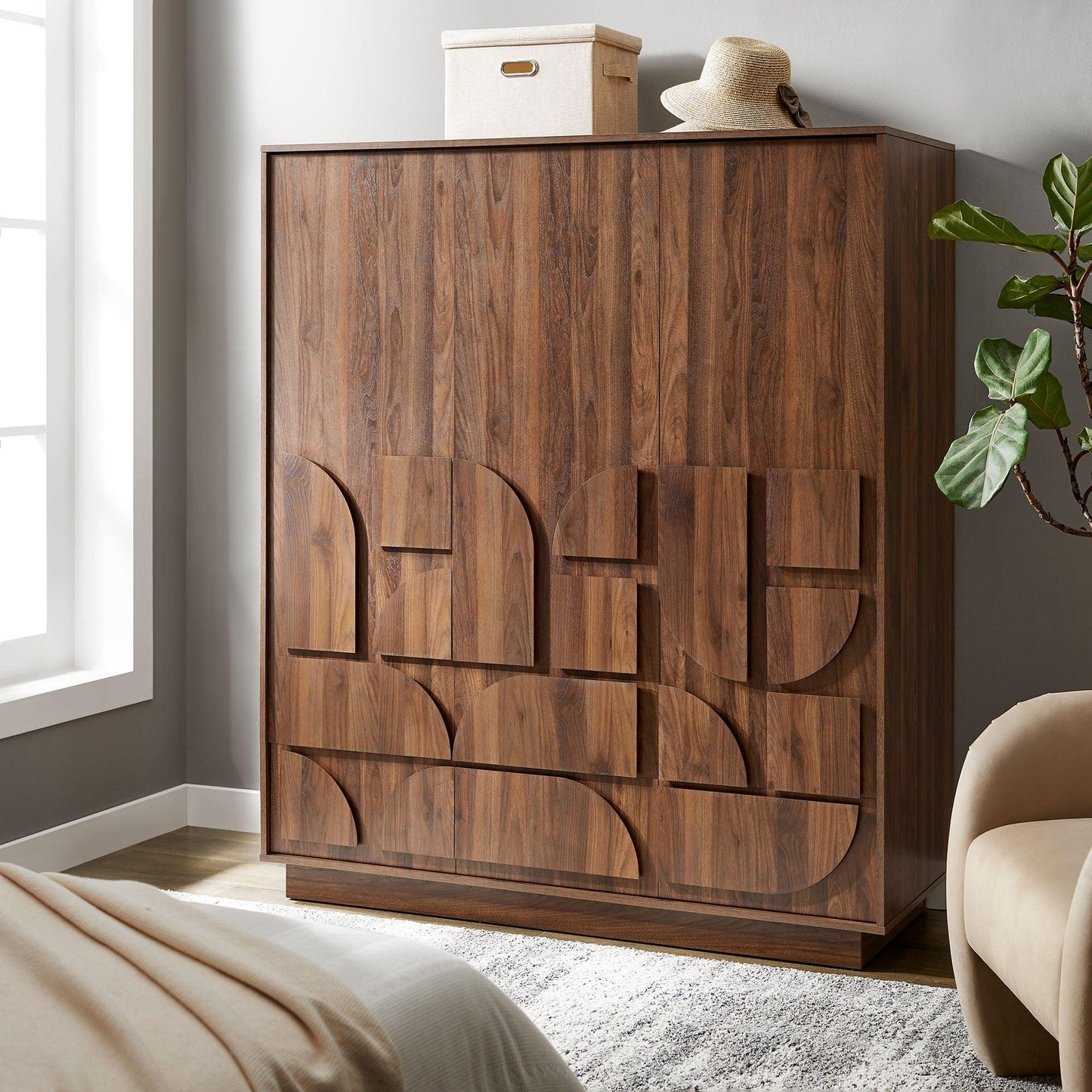 Bulwark 3-Door Wardrobe Closet by Modway FredCo