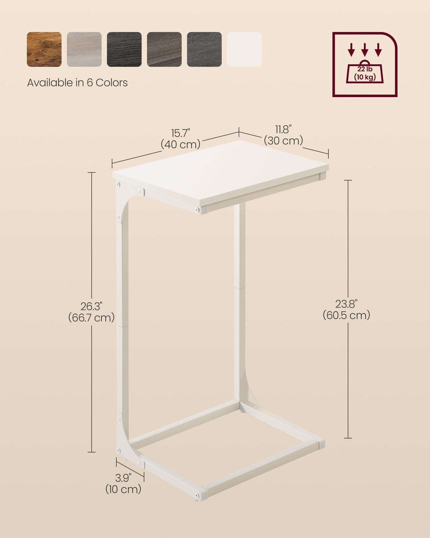 C-Shaped End Table FredCo