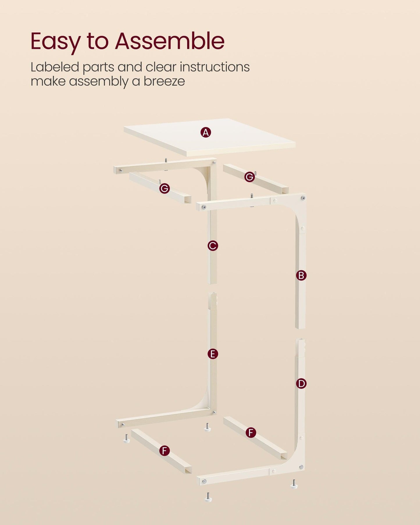 C-Shaped End Table FredCo