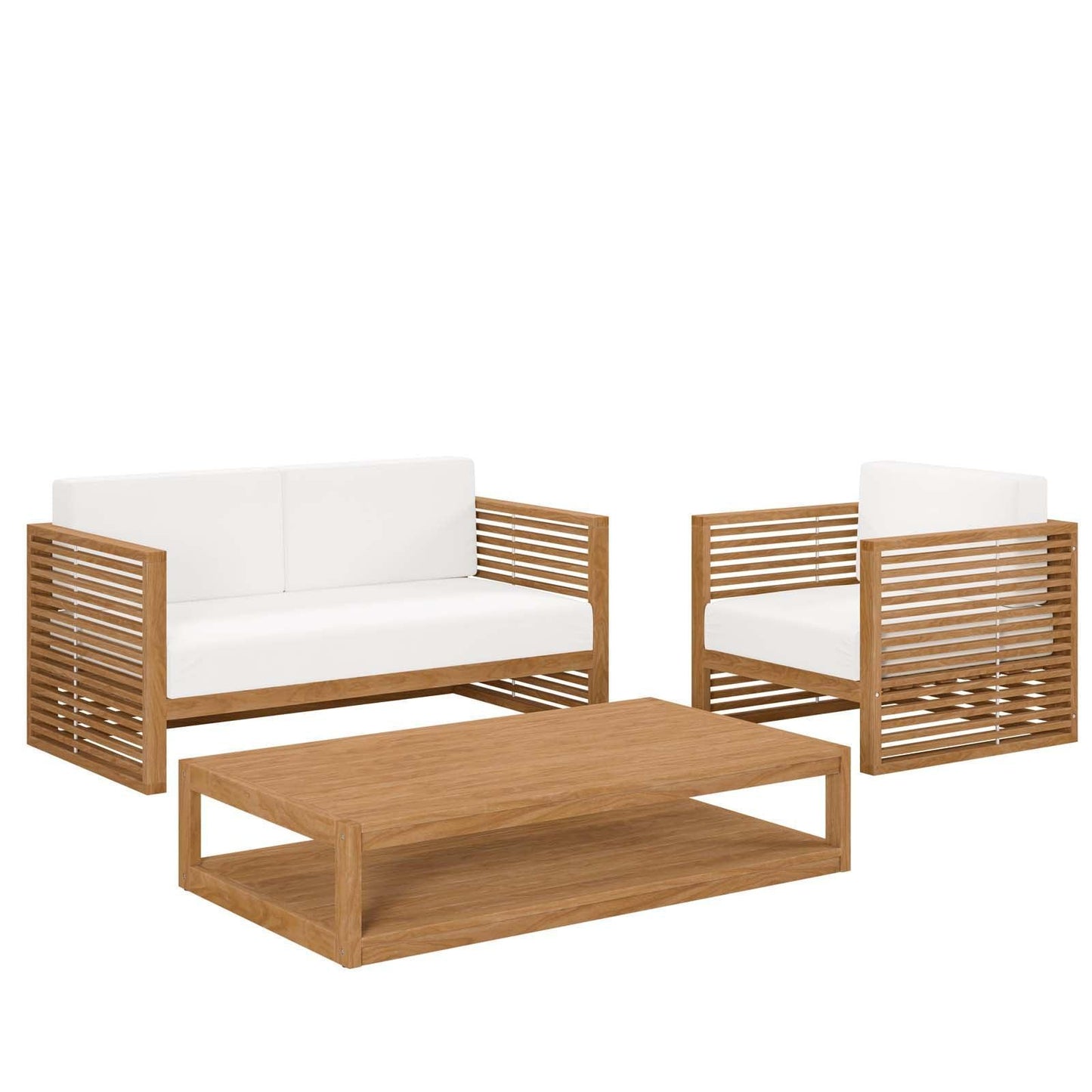 Carlsbad 3-Piece Teak Wood Outdoor Patio Set, EEI-5837 FredCo