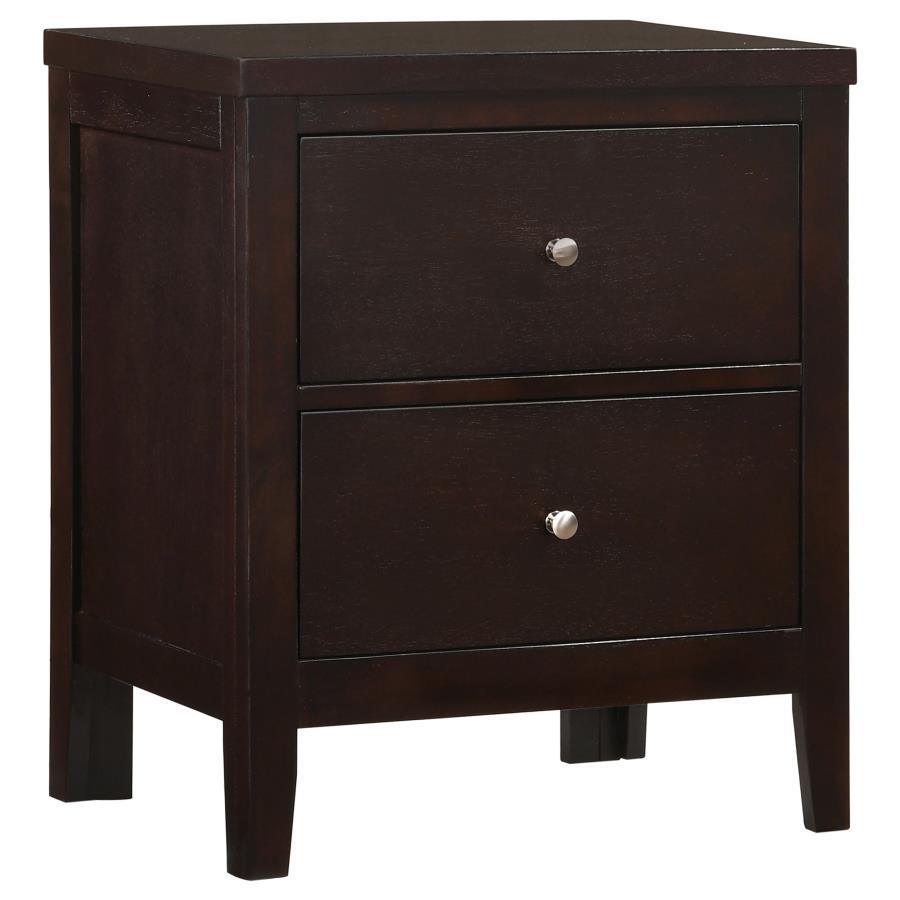 Carlton Queen Bedroom Set with Upholstered Headboard Cappuccino Coaster FredCo