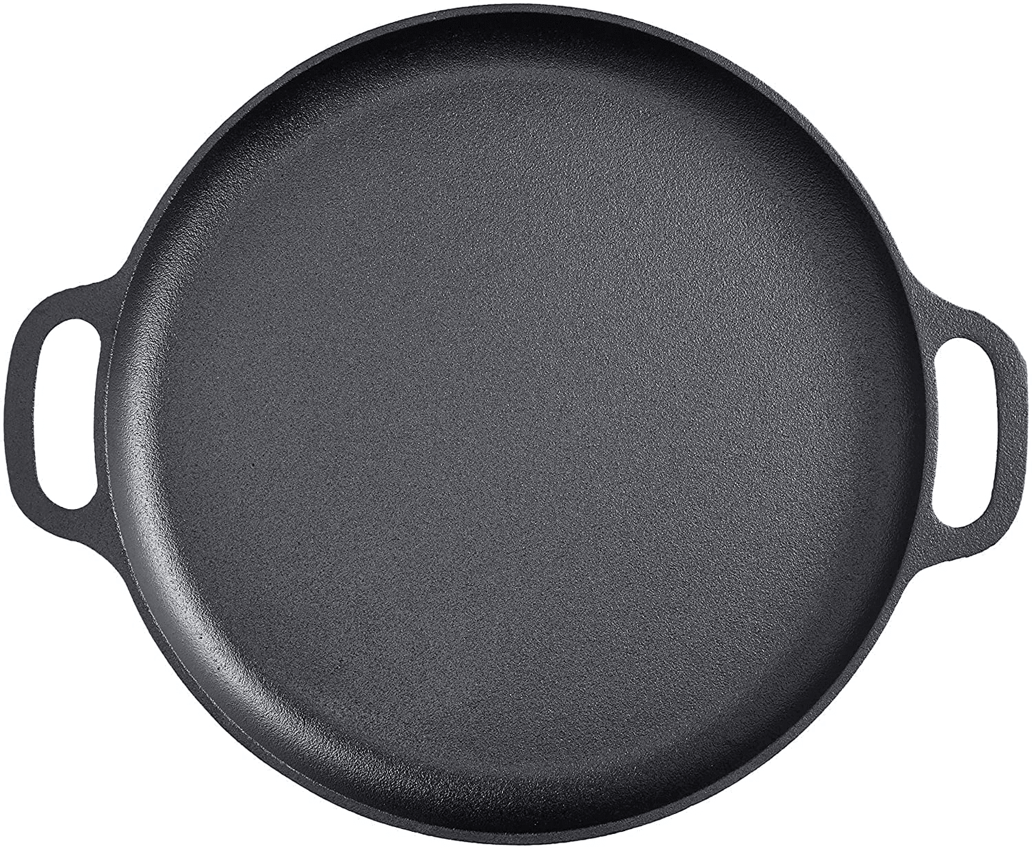 Cast Iron Pizza Pan-14” Skillet for Cooking, Baking, Grilling-Durable FredCo