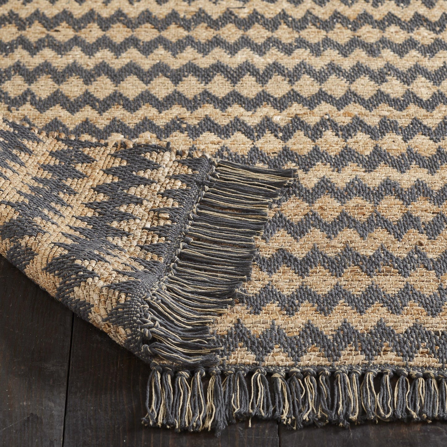 Chevron Eco-Friendly Hand Woven Jute Rug FredCo