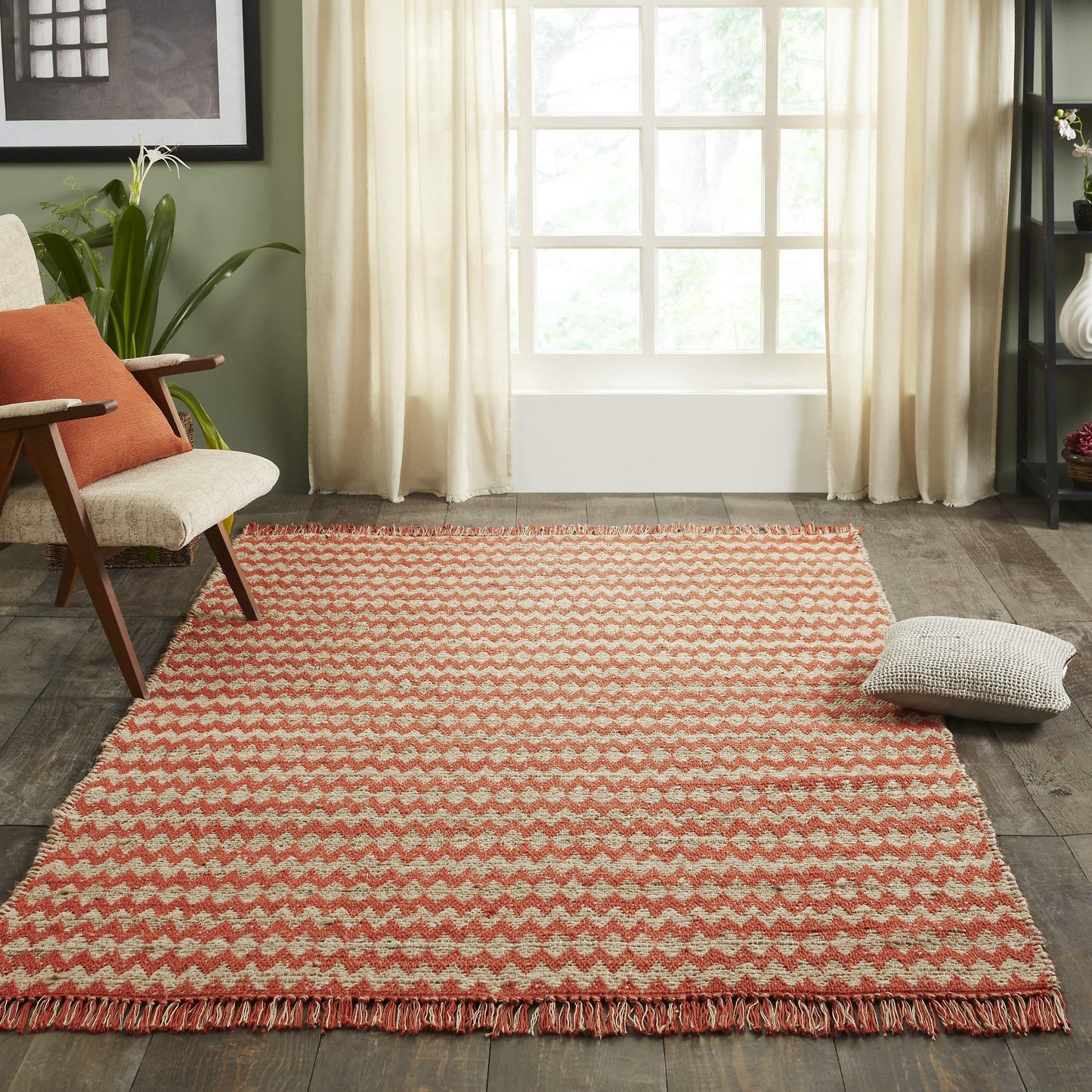 Chevron Eco-Friendly Hand Woven Jute Rug FredCo