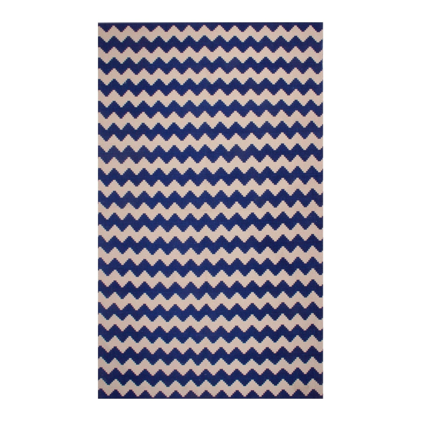 Chevron Zig-Zag Wavy 100% Cotton Printed Rug FredCo