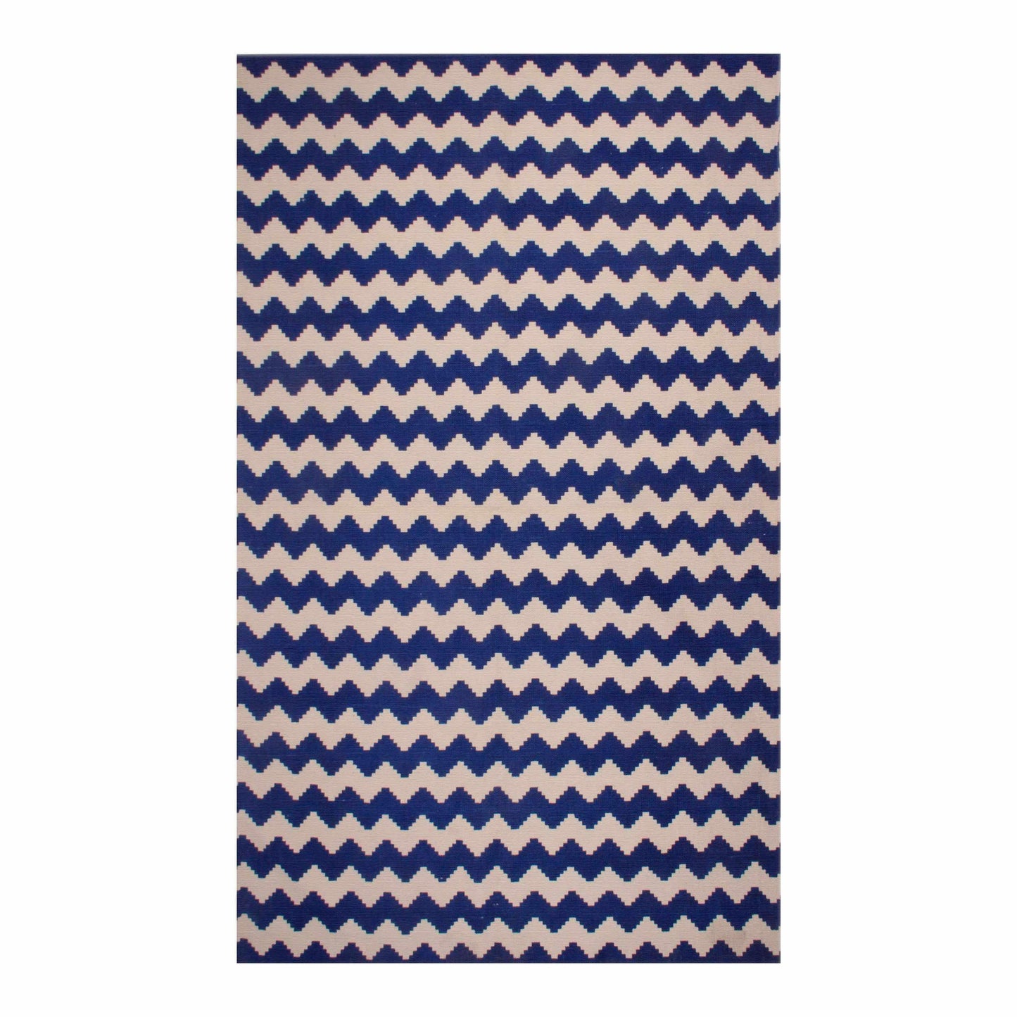 Chevron Zig-Zag Wavy 100% Cotton Printed Rug FredCo