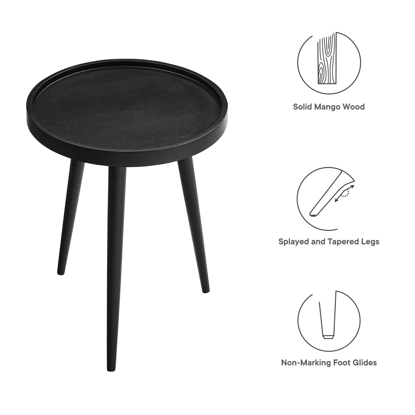 Chiro Round Wood Side Table by Modway FredCo