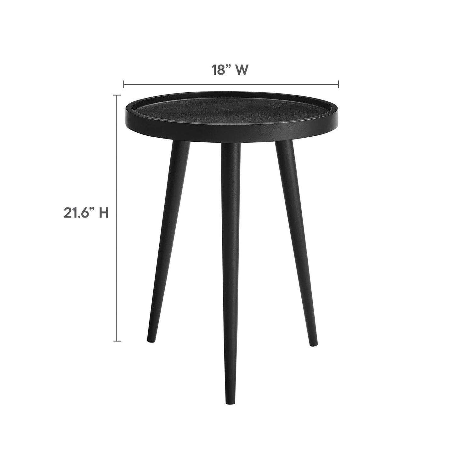 Chiro Round Wood Side Table by Modway FredCo
