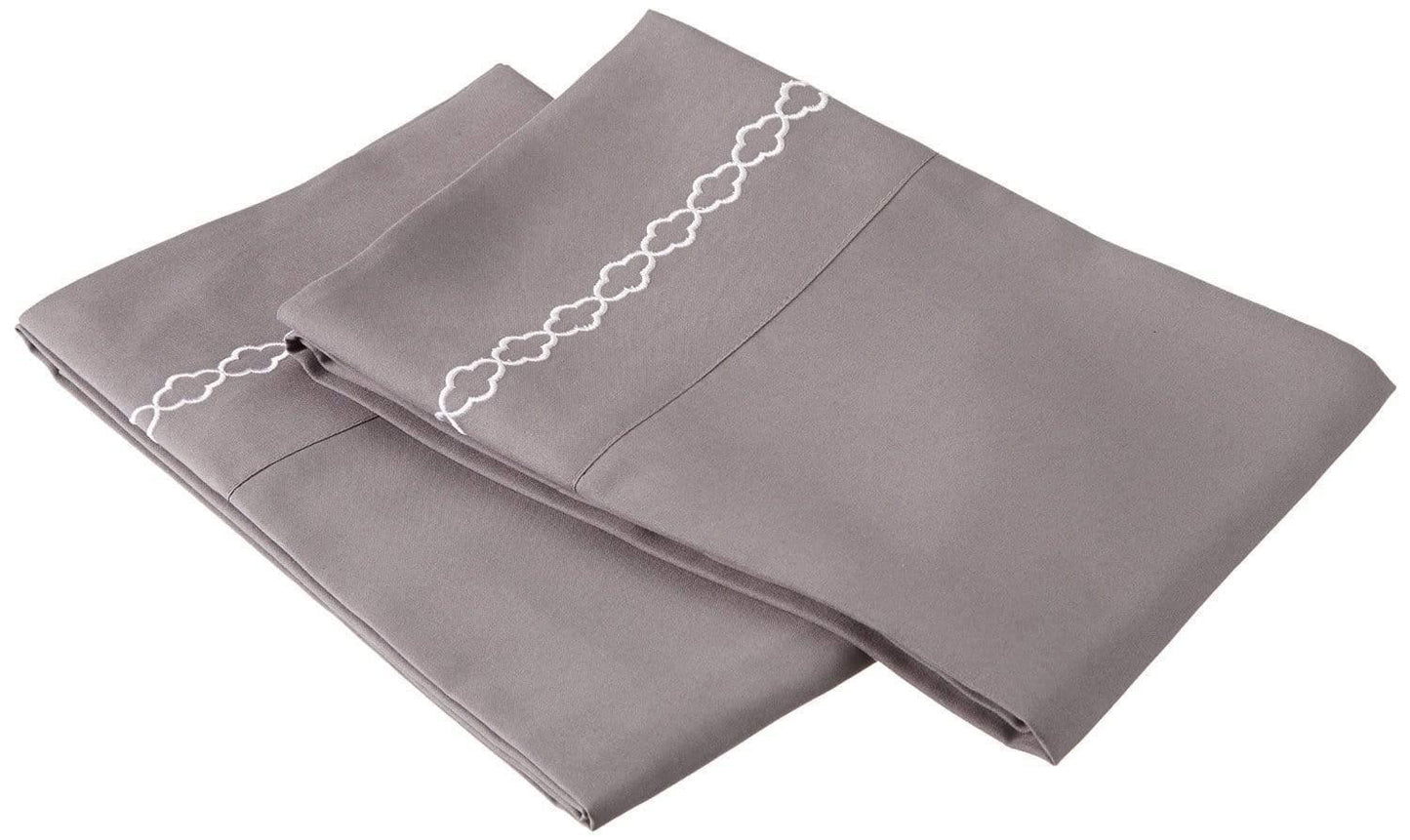 Clouds Embroidery Microfiber Pillowcases FredCo