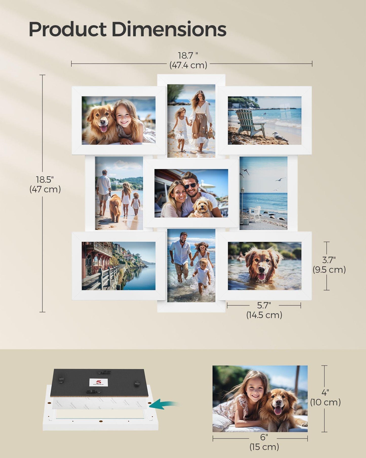 Collage Picture Frames, 4x6 Picture Frames Collage for Wall Decor FredCo
