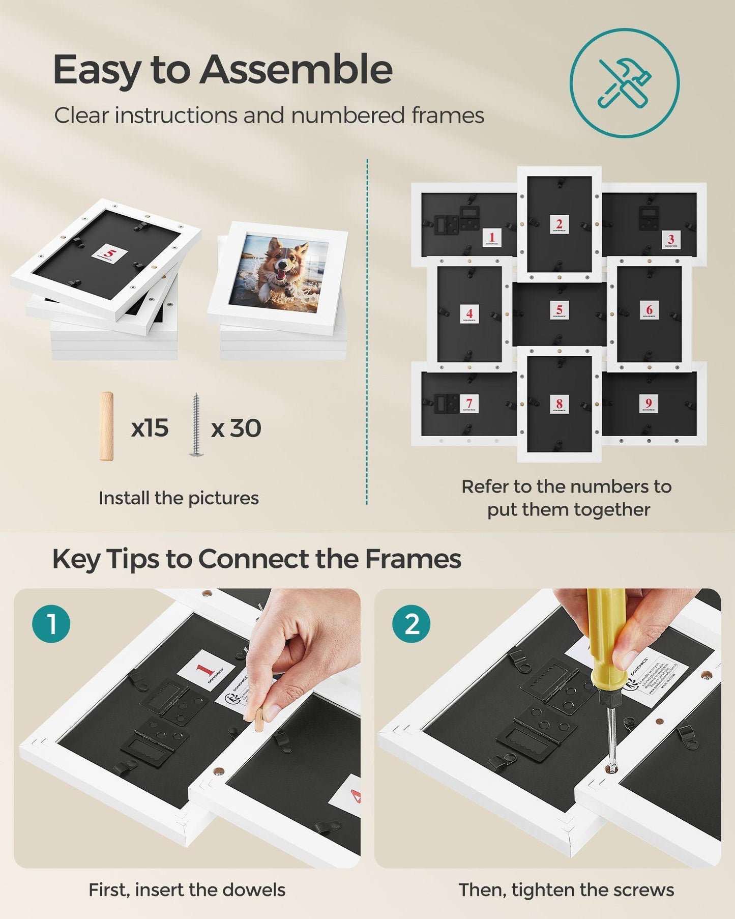 Collage Picture Frames, 4x6 Picture Frames Collage for Wall Decor FredCo