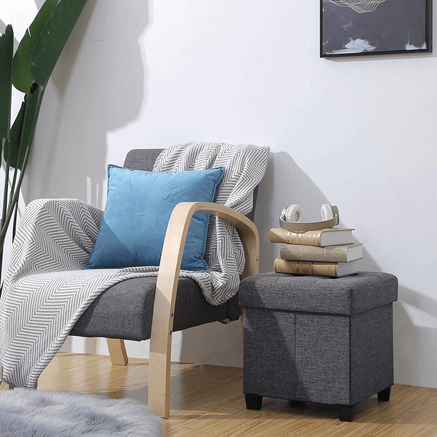 Collapsible Cube Storage Ottoman FredCo
