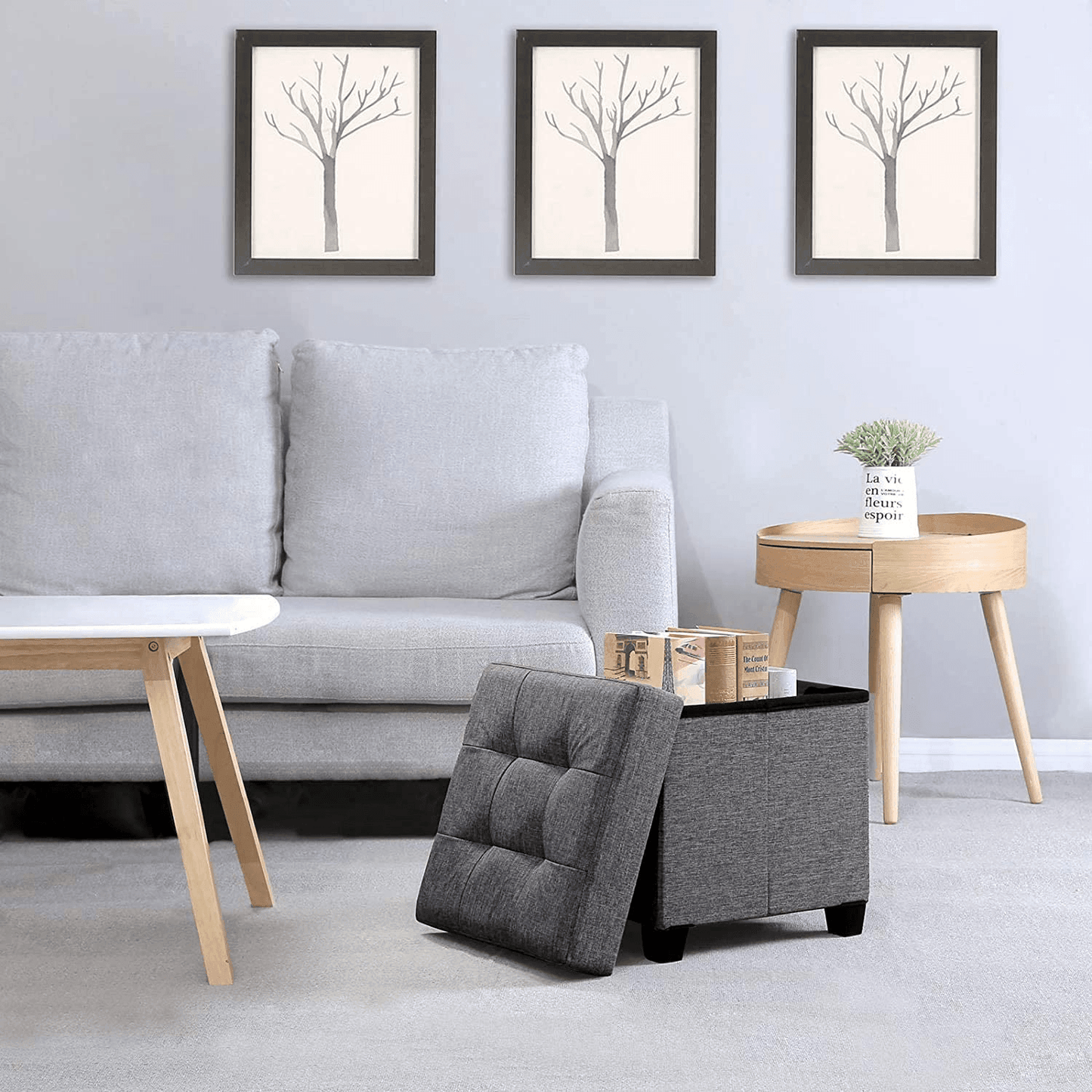 Collapsible Cube Storage Ottoman FredCo