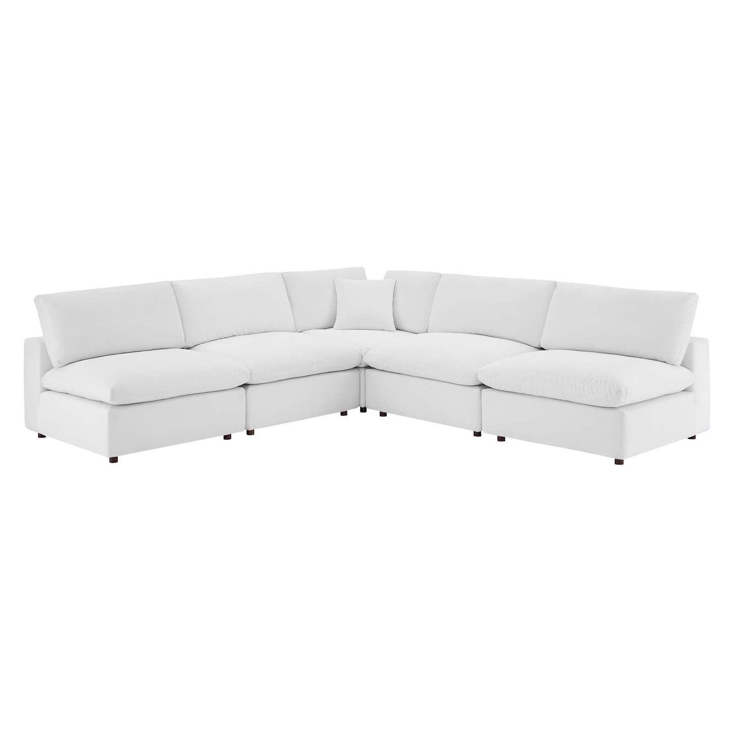 Commix Down Filled Overstuffed Performance Velvet 5-Piece Sectional Sofa, EEI-4822 FredCo