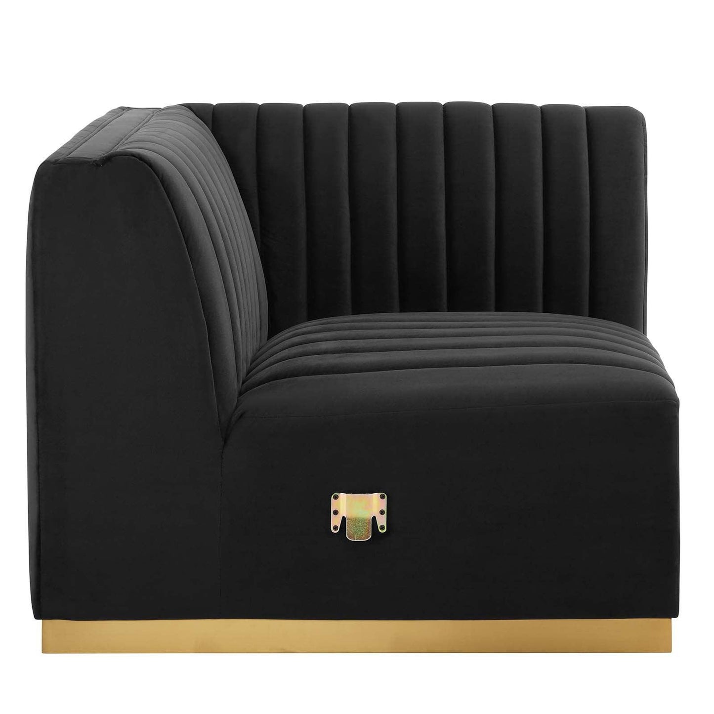 Conjure Channel Tufted Performance Velvet 4-Piece Sectional, EEI-5848 FredCo