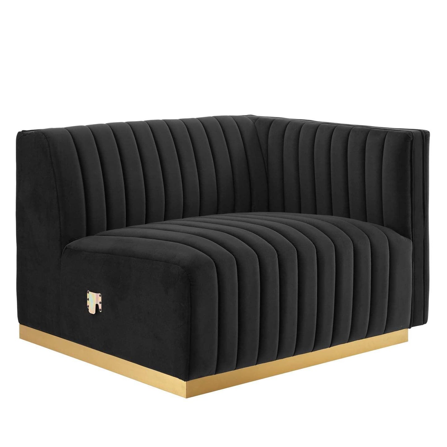 Conjure Channel Tufted Performance Velvet 4-Piece Sectional, EEI-5848 FredCo