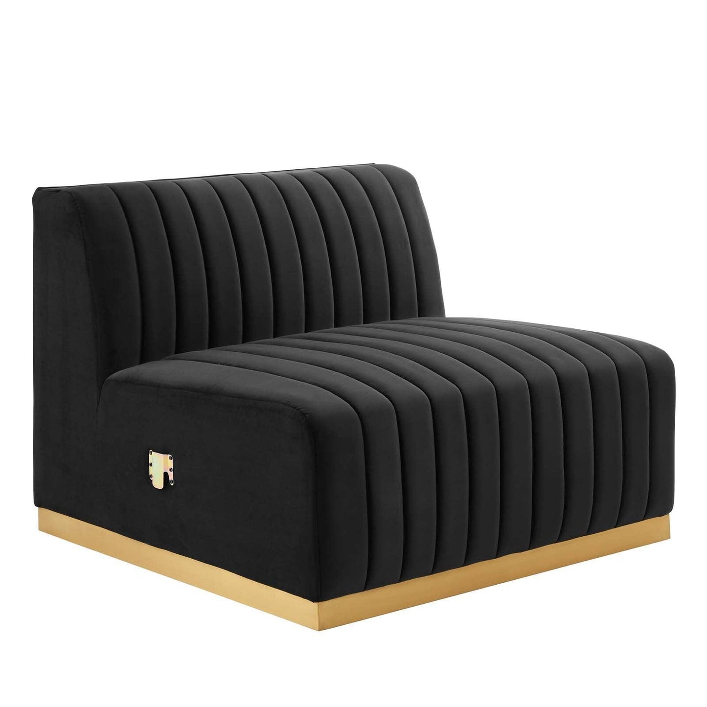 Conjure Channel Tufted Performance Velvet 4-Piece Sofa, EEI-5845 FredCo